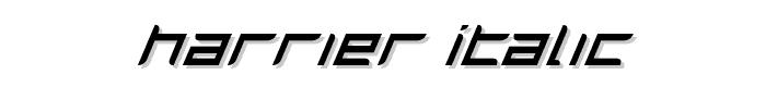 Harrier Italic font